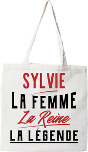 Tote bag coton recyclé sylvie la femme la reine la légende