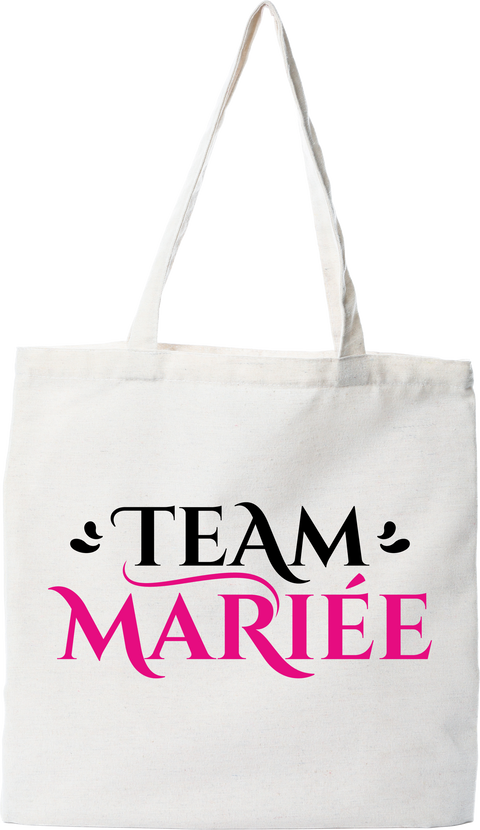 Tote bag coton recyclé team mariée