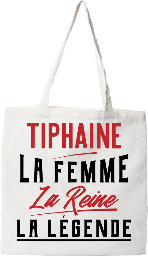 Tote bag coton recyclé tiphaine la femme la reine la légende