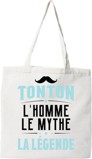 Tote bag coton recyclé tonton la légende 2