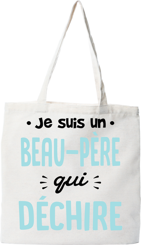 Tote bag coton recyclé un beau père qui déchire