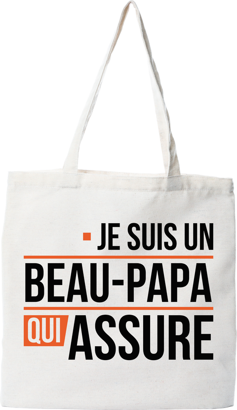Tote bag coton recyclé un beau papa qui assure