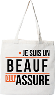 Tote bag coton recyclé un beauf qui assure