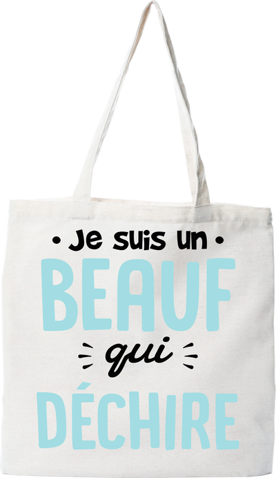 Tote bag coton recyclé un beauf qui déchire