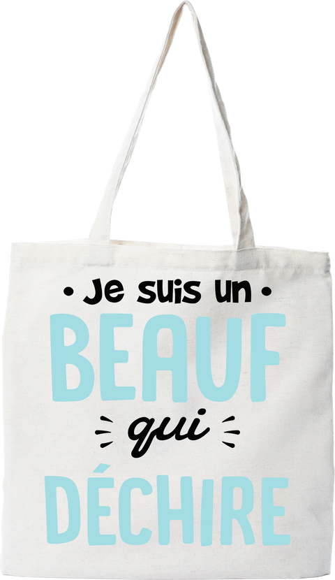 Tote bag coton recyclé un beauf qui déchire