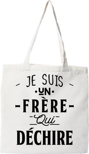 Tote bag coton recyclé un frère qui déchire 3