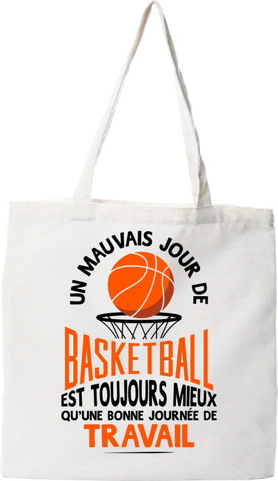 Tote bag coton recyclé un mauvais jour de basket