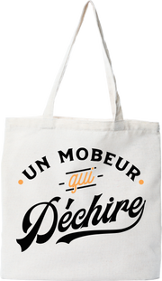 Tote bag coton recyclé un mobeur qui déchire