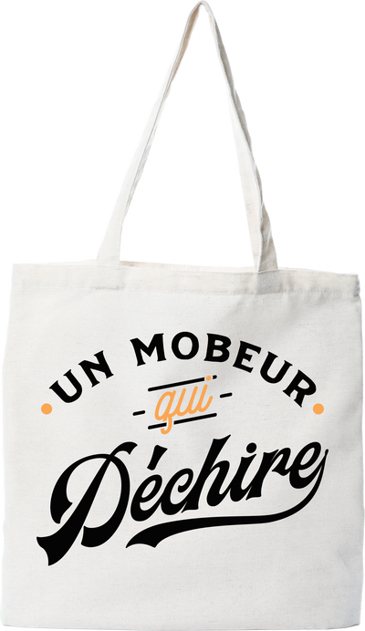 Tote bag coton recyclé un mobeur qui déchire