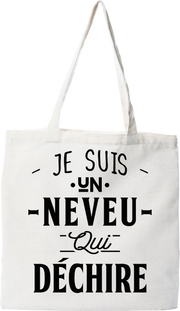 Tote bag coton recyclé un neveu qui déchire