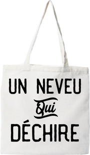 Tote bag coton recyclé un neveu qui déchire 2