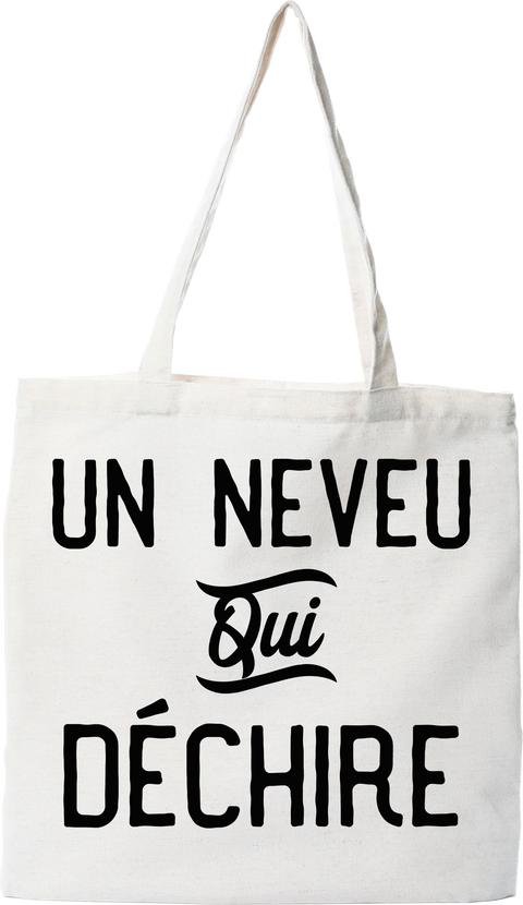 Tote bag coton recyclé un neveu qui déchire 2