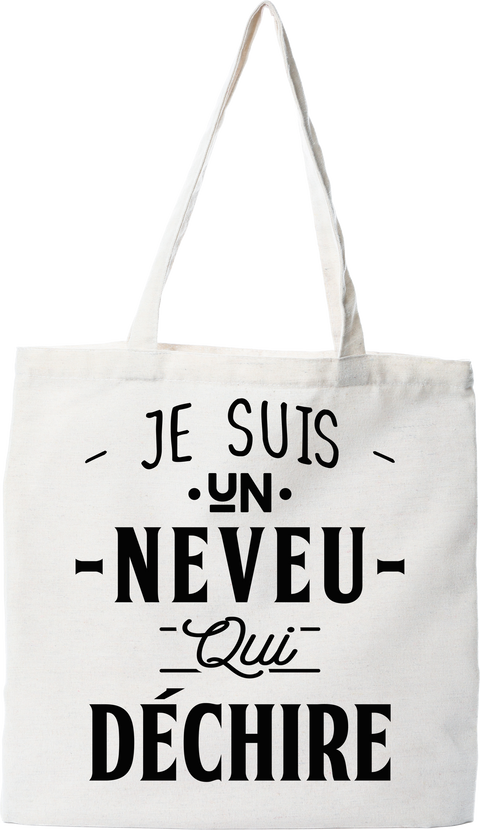 Tote bag coton recyclé un neveu qui déchire