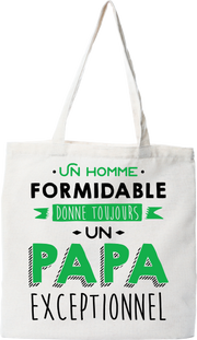 Tote bag coton recyclé un papa exceptionnel