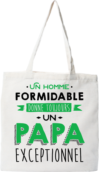 Tote bag coton recyclé un papa exceptionnel