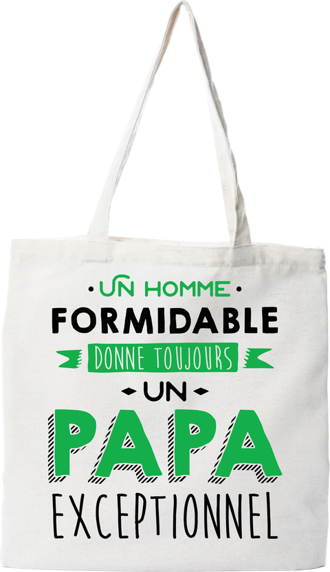 Tote bag coton recyclé un papa exceptionnel