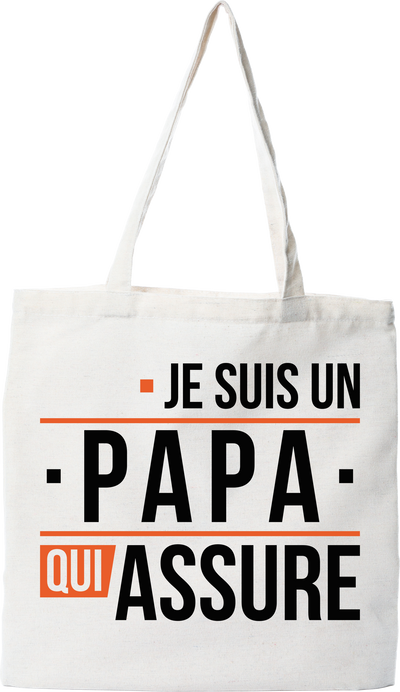 Tote bag coton recyclé un papa qui assure