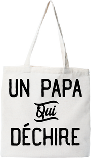 Tote bag coton recyclé un papa qui déchire