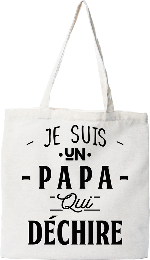 Tote bag coton recyclé un papa qui déchire 3