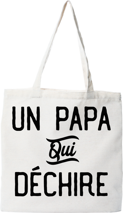 Tote bag coton recyclé un papa qui déchire