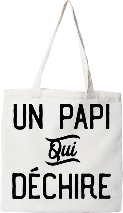 Tote bag coton recyclé un papi qui déchire