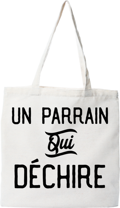 Tote bag coton recyclé un parrain qui déchire