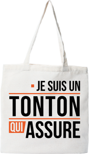 Tote bag coton recyclé un tonton qui assure