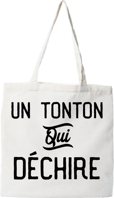 Tote bag coton recyclé un tonton qui déchire 3