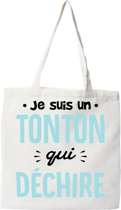 Tote bag coton recyclé un tonton qui déchire