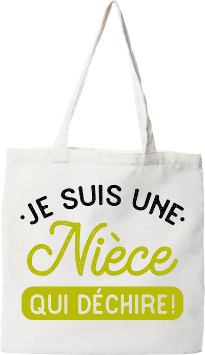 Tote bag coton recyclé une nièce qui déchire 2