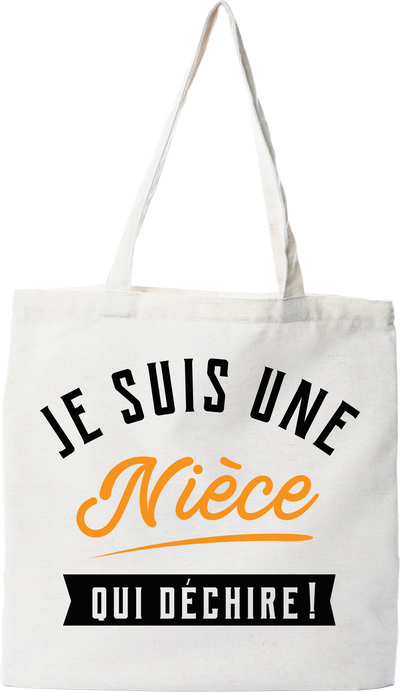 Tote bag coton recyclé une nièce qui déchire