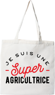 Tote bag coton recyclé une super agricultrice