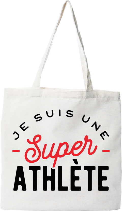 Tote bag coton recyclé une super athlète