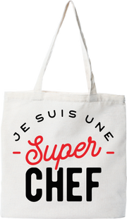 Tote bag coton recyclé une super chef