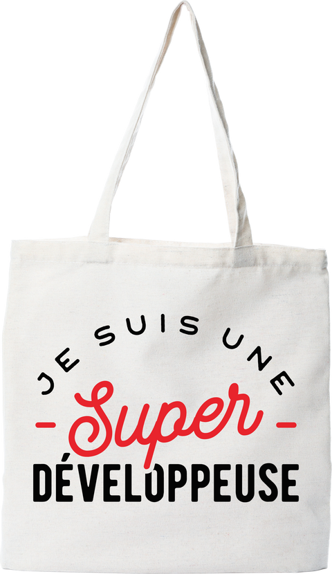 Tote bag coton recyclé une super développeuse