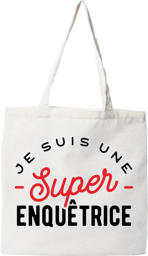 Tote bag coton recyclé une super enquêtrice