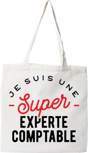 Tote bag coton recyclé une super experte comptable
