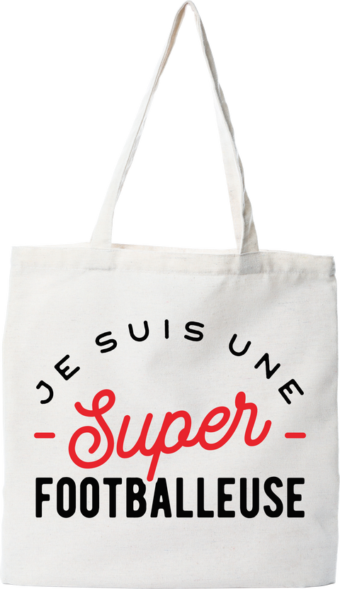 Tote bag coton recyclé une super footballeuse