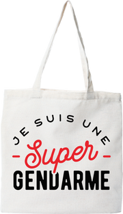 Tote bag coton recyclé une super gendarme