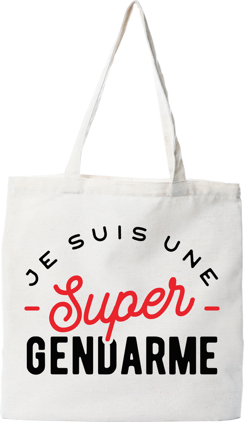 Tote bag coton recyclé une super gendarme