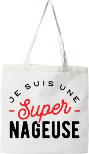 Tote bag coton recyclé une super nageuse