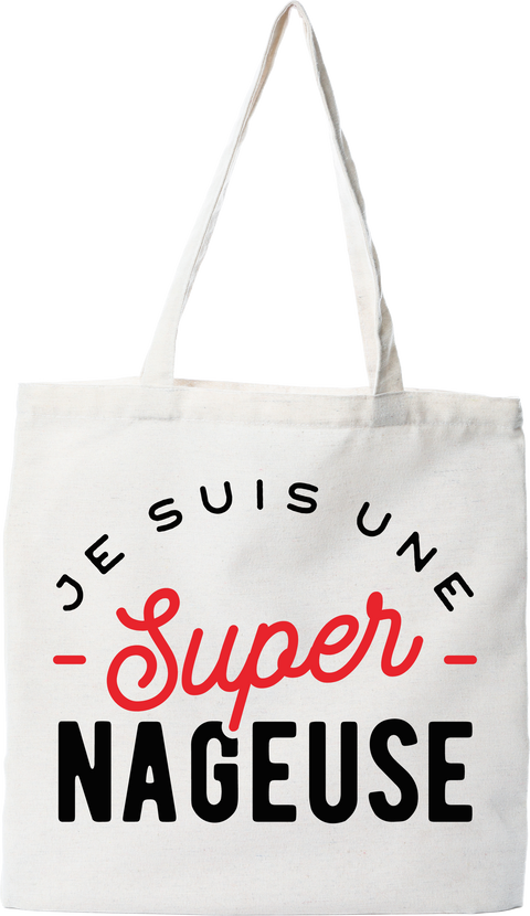 Tote bag coton recyclé une super nageuse