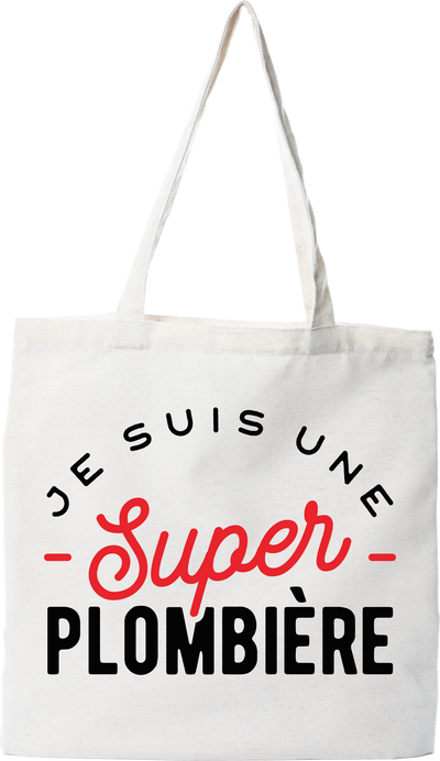 Tote bag coton recyclé une super plombière