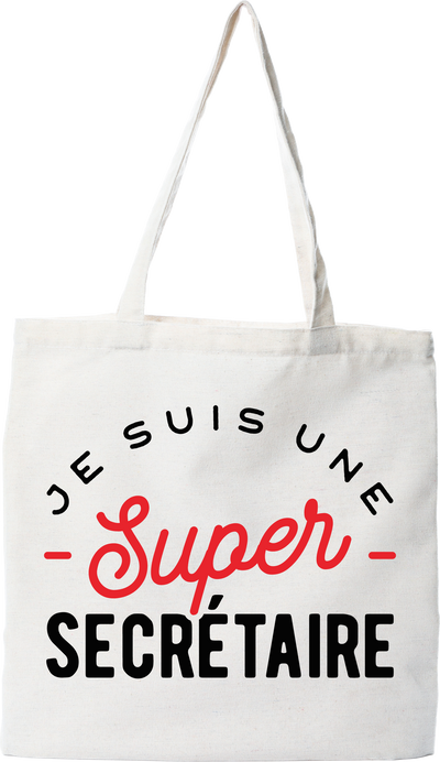 Tote bag coton recyclé une super secrétaire