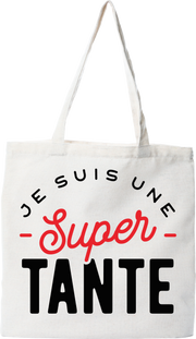 Tote bag coton recyclé une super tante
