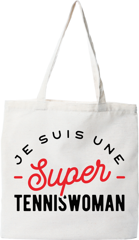 Tote bag coton recyclé une super tenniswoman