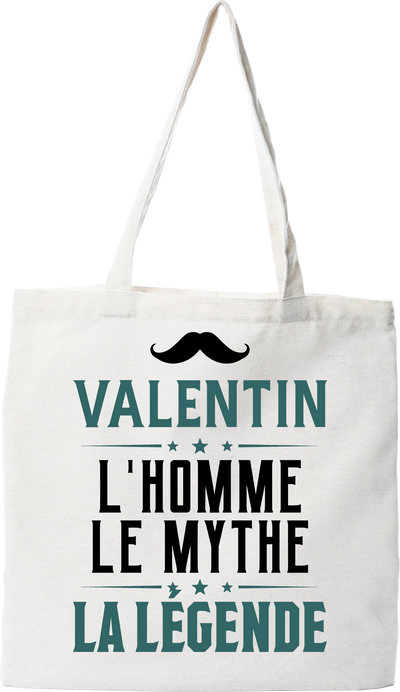 Tote bag coton recyclé valentin l'homme le mythe la légende