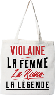 Tote bag coton recyclé violaine la femme la reine la légende