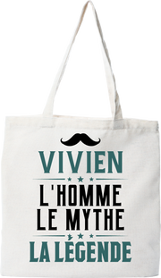 Tote bag coton recyclé vivien l'homme le mythe la légende