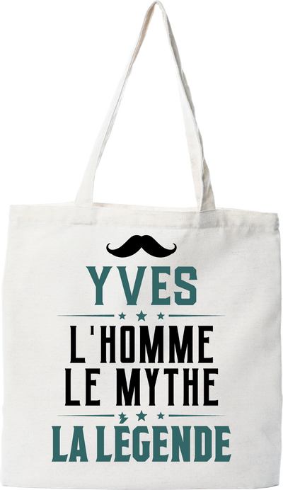 Tote bag coton recyclé yves l'homme le mythe la légende